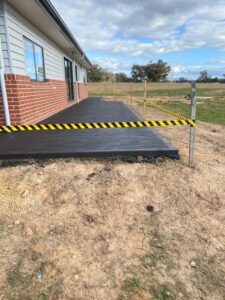 concrete landscaping decking