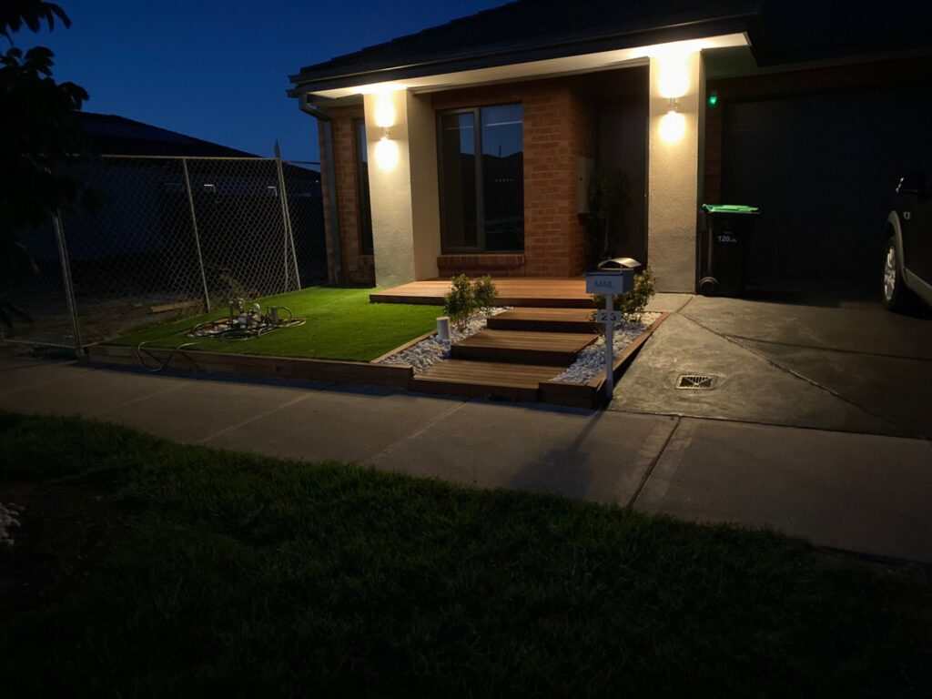 concrete landscaping decking