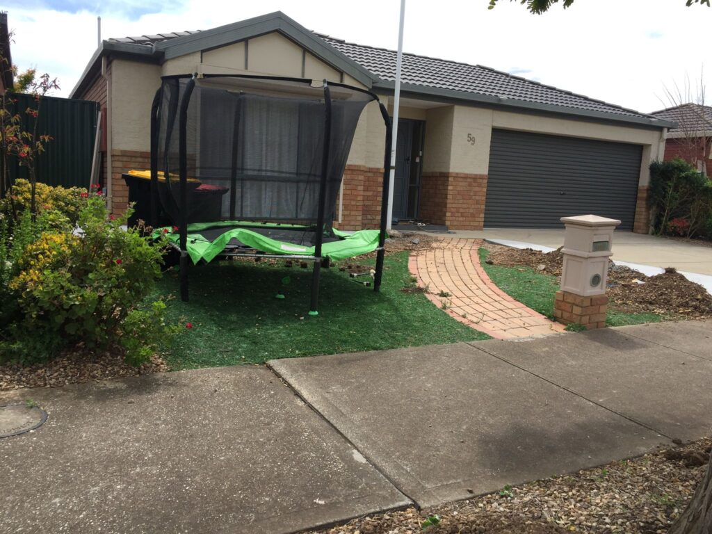 concrete landscaping decking