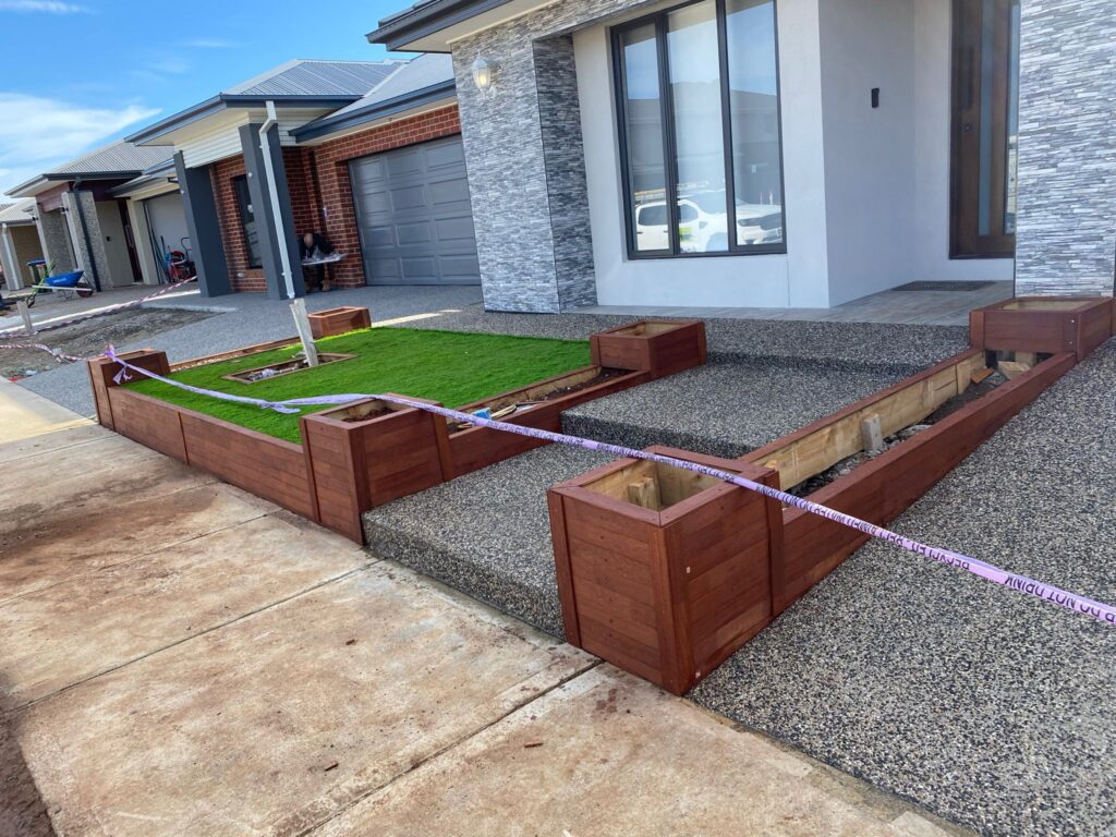 Concrete, landscaping